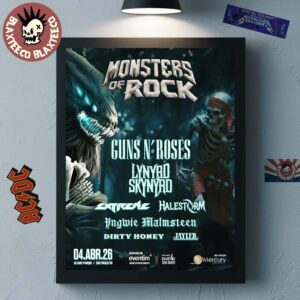 Monster Of Rock 2026 Sao Paulo Prazil At Allianz Parque On April 4 2026 Home Decor Poster Canvas