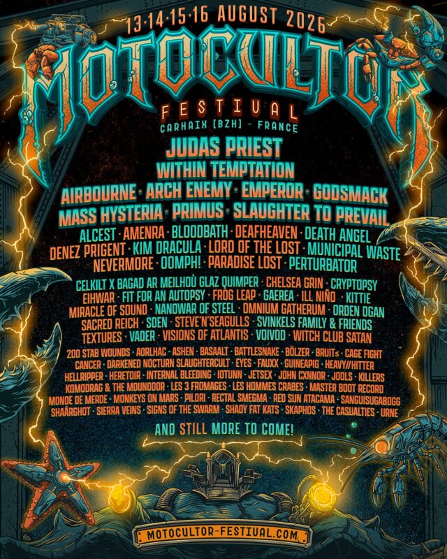 Motocultor Festival 2026 Full Lineup In Carhaix France On 13 14 15 16 August 2026