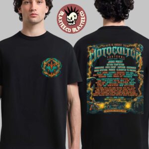 Motocultor Festival 2026 Official Logo With Full Lineup Back In Carhaix France On 13 14 15 16 August 2026 Two Sided T-Shirt