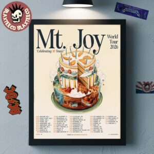 Mt Joy Celebrating 10 Years World Tour 2026 North America City Dates Home Decor Poster Canvas