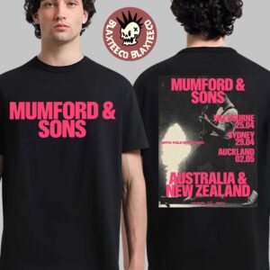 Mumford And Sons Australia And New Zealand 2026 Tour In Melbourne Sydney And Auckland Two Sided T-Shirt