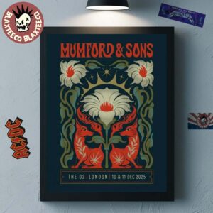 Mumford And Sons London UK 2025 Event Poster At The O2 On 10 And 11 December 2025 Home Decor Poster Canvas