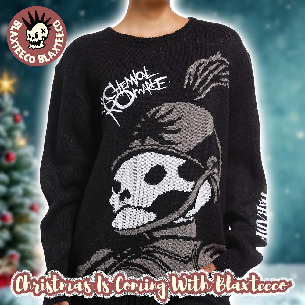 My Chemical Romance The Black Parade Festive 2025 Holiday Ugly Christmas Sweater My Chemical Romance The Black Parade Festive 2025 Holiday Ugly Christmas Sweater
