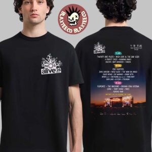 Nos Alive 2026 Festival Full Lineup In Portugal At Paseio Maritimo De Alges On 9 10 11 July 2026 Two Sided T-Shirt