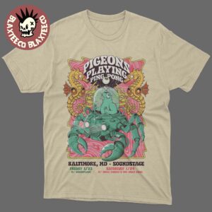 Pigeons Playing Ping Pong Baltimore Maryland 2026 Event Poster At Soundstage On January 23 And 24 2026 T-Shirt