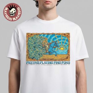 Pigeons Playing Ping Pong Denver Colorado 2025 Event Poster At Ogden Theater On December 30 31 2025 T-Shirt
