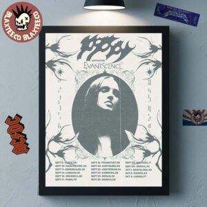Poppy EU And UK Tour 2026 With Supporting Evanescence Schedule Dates List Wall Decor Poster Canvas