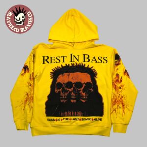 Praiseche Rest In Bass Is The Last Sense Alive Gavin Skull Yellow Hoodie