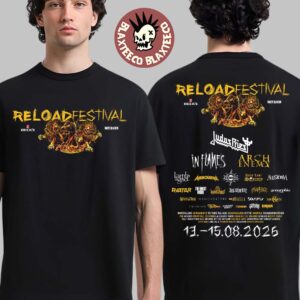 Reloaded Festival 2026 Full Lineup Poster In Sulingen Germany From August 13 To 15 2026 Two Sided T-Shirt