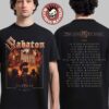 Sabaton Legendary Tour Europe 2025 Legends Of Nottingham UK Pop Up Shop On December 6 2025 Two Sided T-Shirt