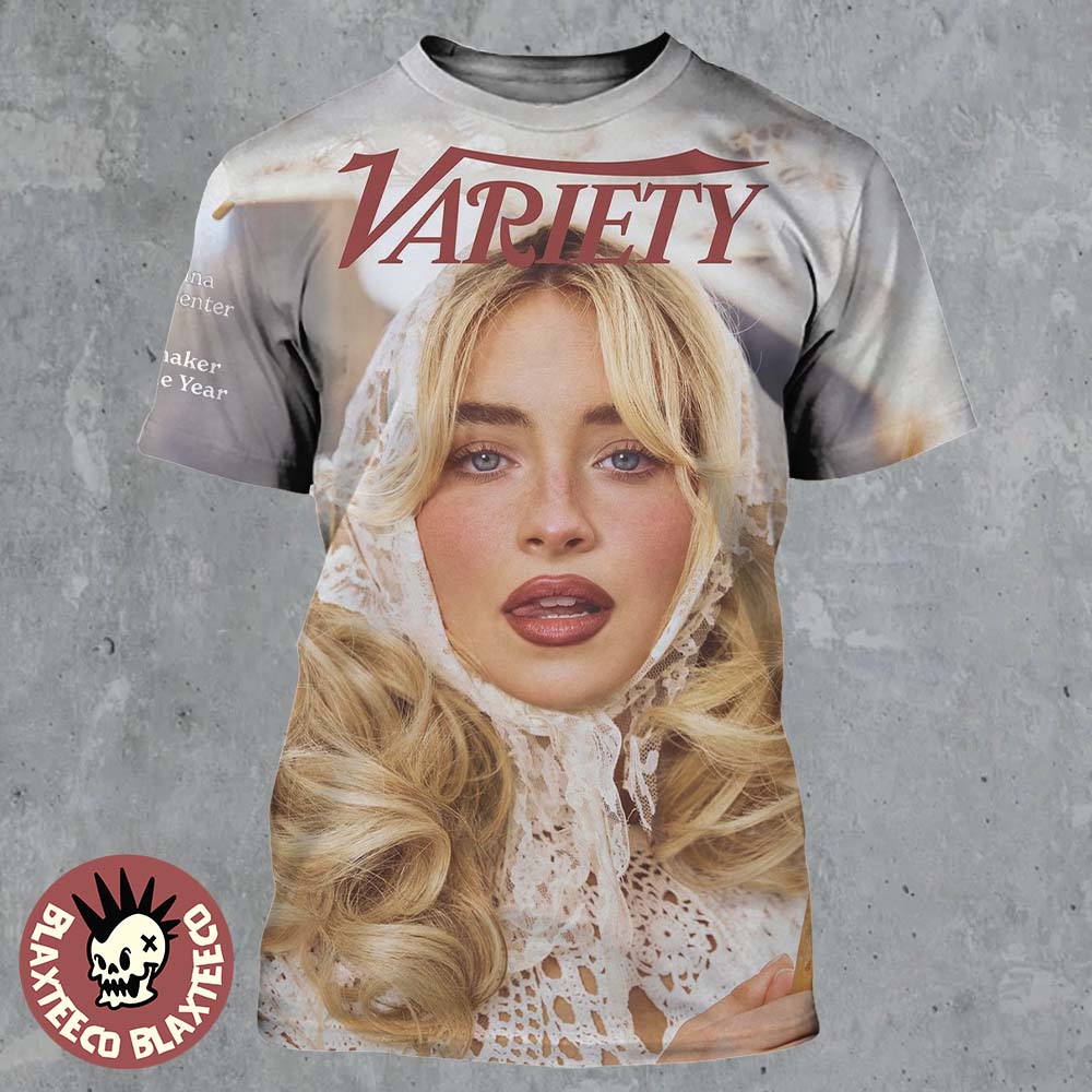Sabrina Carpenter Graces The Cover Of Variety Magazine 2025 Hitmaker Of The Year All Over Print Shirt