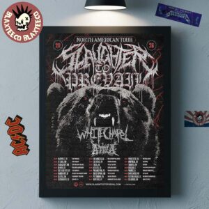 Slaughter To Prevail North America 2026 Tour Schedule Dates Home Decor Poster Canvas