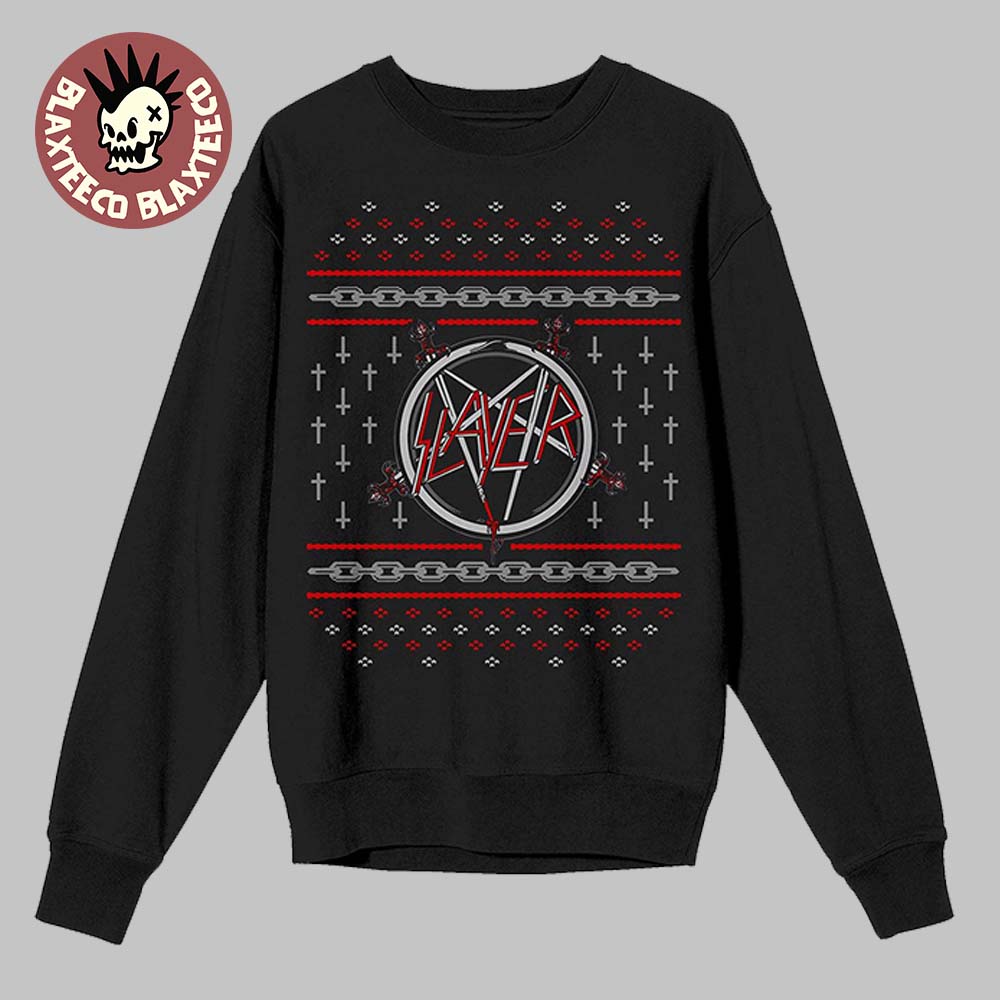 Slayer Chains Xmas Style 2025 Holiday Sweater Slayer Chains Xmas Style 2025 Holiday Sweater