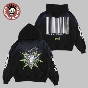 Slipknot X Welcome Skateboard Goat Head With Barcode Hoodie