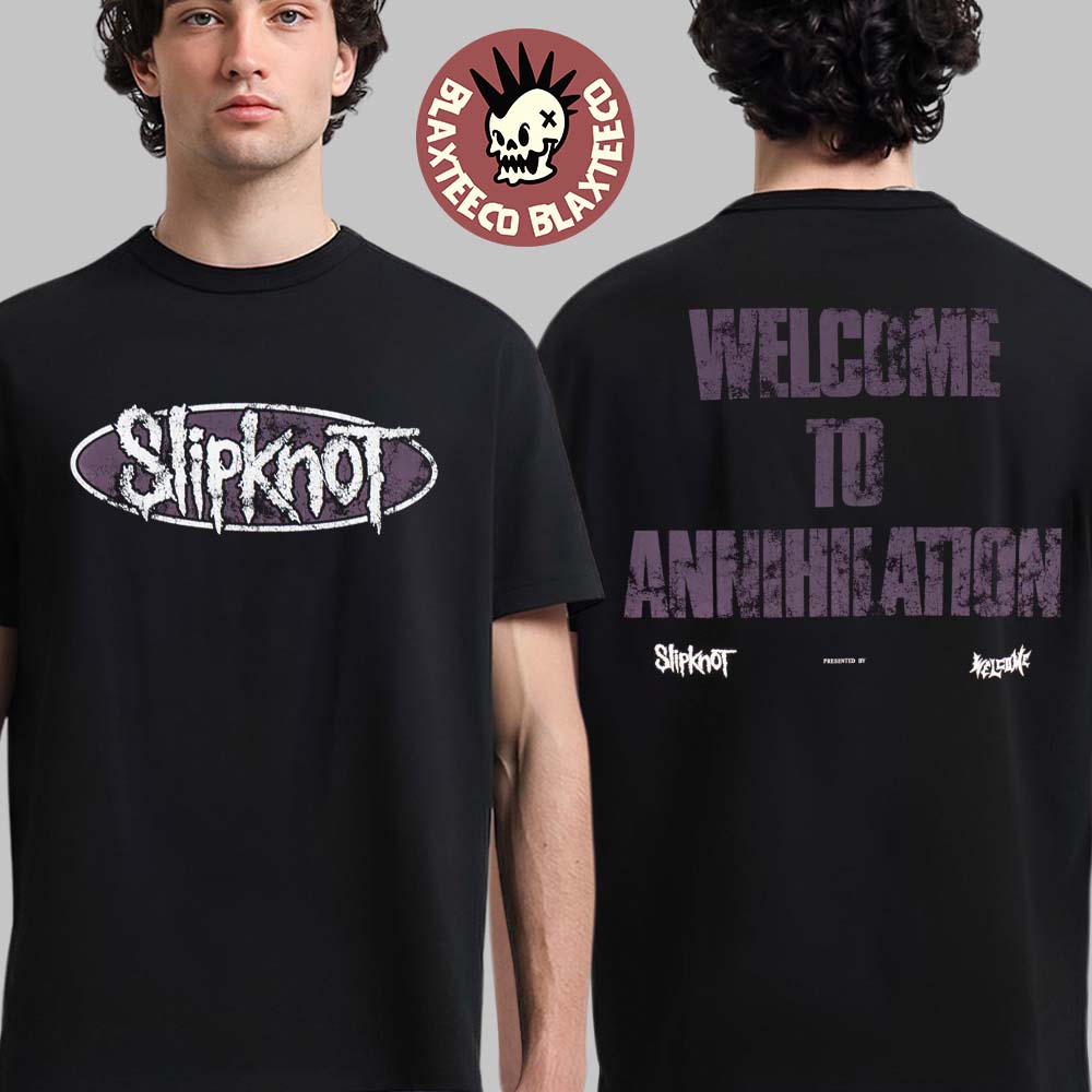 Slipknot X Welcome Skateboard Welcome To Annihilation T-Shirt Slipknot X Welcome Skateboard Welcome To Annihilation T-Shirt