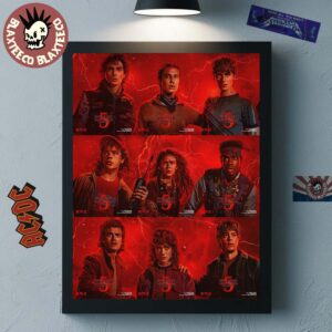 Stranger Things 5 Vol 2 Characters Poster Premieres Christmas Day Home Decor Poster Canvas