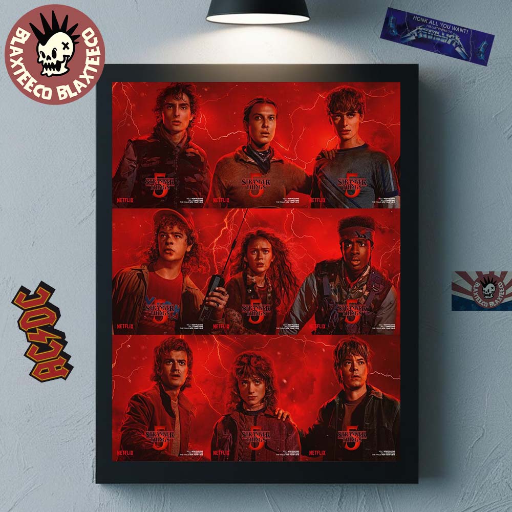 Stranger Things 5 Vol 2 Characters Poster Premieres Christmas Day Home Decor Poster Canvas Stranger Things 5 Vol 2 Characters Poster Premieres Christmas Day Home Decor Poster Canvas