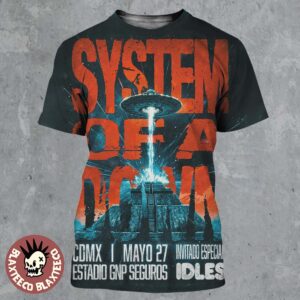 System Of A Down Mexico Tour CDMX 2026 At Estadio GNP Seguros On May 27 2026 All Over Print Shirt