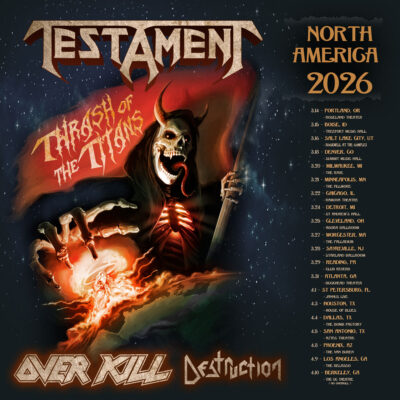 Testament Thrash Of The Titans North America 2026 Tour Schedule Dates