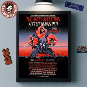 The Amity Affliction The Spring Horizons Tour 2026 Schedule Dates Home Decor Poster Canvas