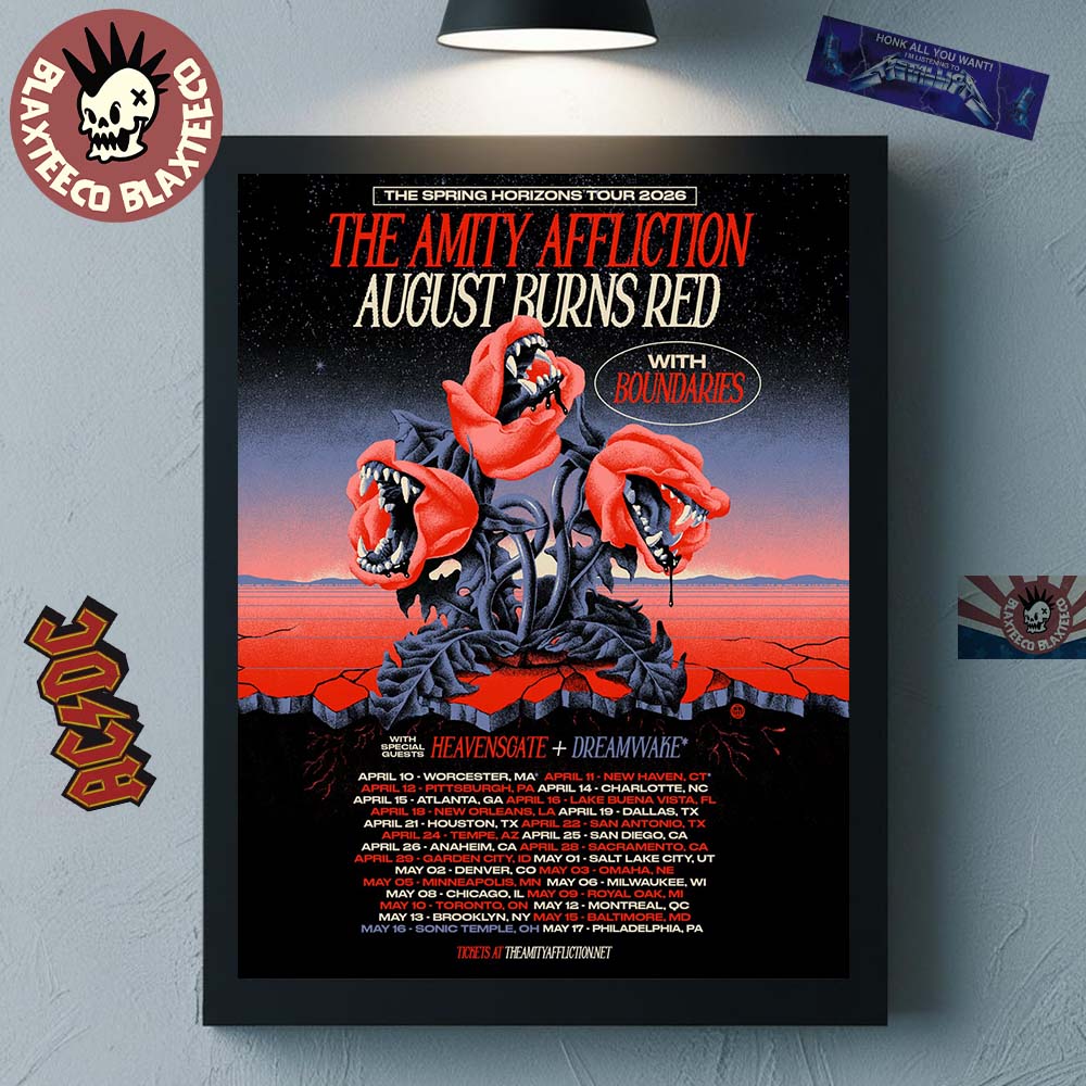 The Amity Affliction The Spring Horizons Tour 2026 Schedule Dates Home Decor Poster Canvas The Amity Affliction The Spring Horizons Tour 2026 Schedule Dates Home Decor Poster Canvas