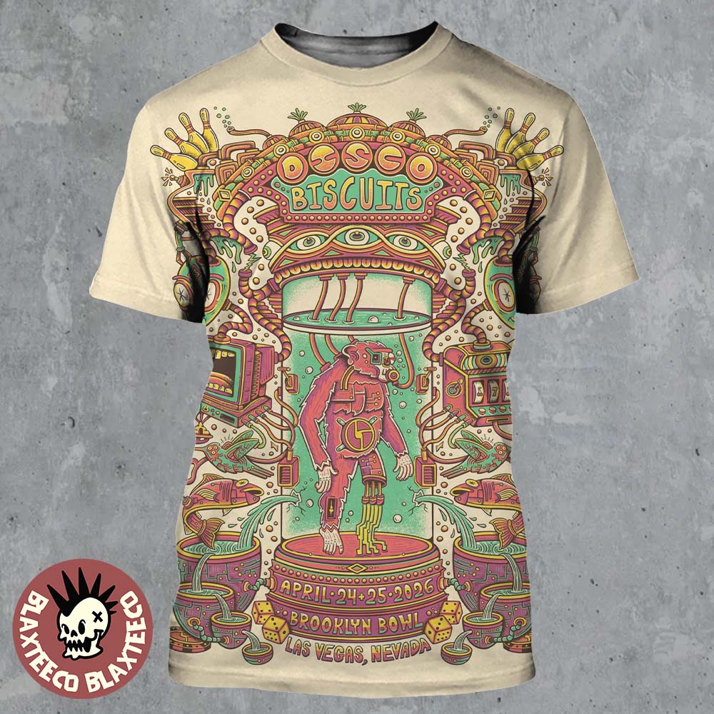 The Disco Biscuits Las Vegas Nevada 2025 Event Poster At Brooklyn Bowl On April 24 25 2026 All Over Print Shirt The Disco Biscuits Las Vegas Nevada 2025 Event Poster At Brooklyn Bowl On April 24 25 2026 All Over Print Shirt