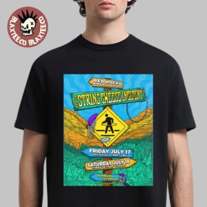 The String Cheese Incident Live At Red Rocks Amphitheatre 2026 Poster In Morrison Colorado From July 17 To 18 2026 T-Shirt