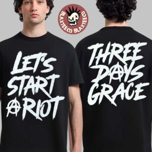Three Days Grace 2025 Tour Venue Merch Let’s Start Riot Two Sided T-Shirt