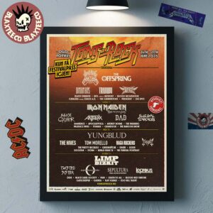 Tons Of Rocks 2026 Full Lineup In Oslo Norway From 24 To 27 June 2026 Home Decor Poster Canvas