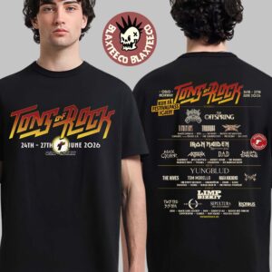 Tons Of Rocks 2026 Full Lineup In Oslo Norway From 24 To 27 June 2026 Two Sided T-Shirt