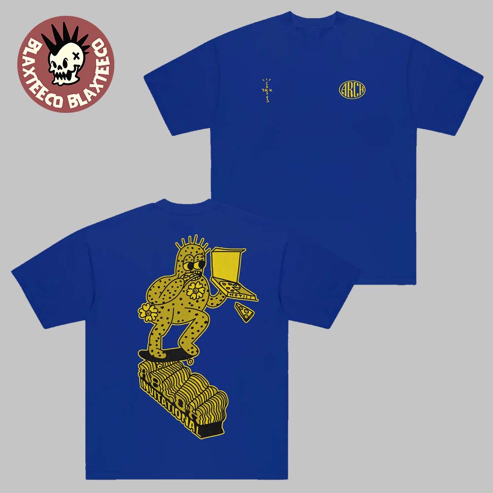 Travis Scott Cactus Jack X Virgil Abloh Arch Cactus Skate T-Shirt Travis Scott Cactus Jack X Virgil Abloh Arch Cactus Skate T-Shirt