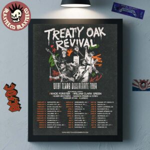 Treaty Oak Revival West Texas Degenerate Tour 2026 North American City Dates Home Decor Poster Canvas