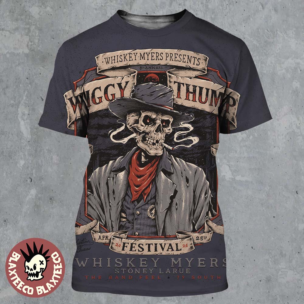 Whiskey Myers Wiggy Thump Festival 2026 Venue Poster On April 25 In Palestine Texas All Over Print Shirt Whiskey Myers Wiggy Thump Festival 2026 Venue Poster On April 25 In Palestine Texas All Over Print Shirt
