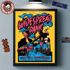 Widespread Panic Birmingham Alabama 2026 Event Poster At Coca Cola Amphitheater On April 17 18 2026 Decor Poster Canvas