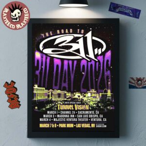311 The Road To 311 Day 2026 On March In California And Las Vegas Schedule Dates Home Decor Poster Canvas