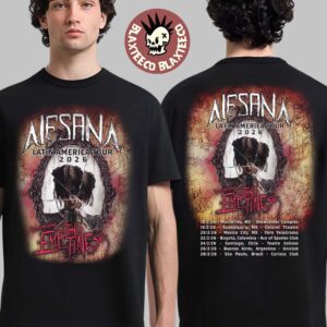 Alesana Latin America Tour 2026 Mexico And South America Tour Schedule Dates Two Sided T-Shirt