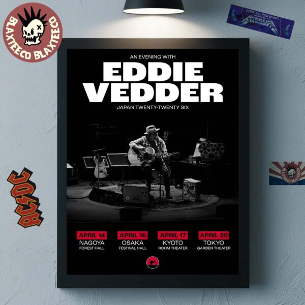 An Evening With Eddie Vedder Japan 2026 Solo Tour On April Home