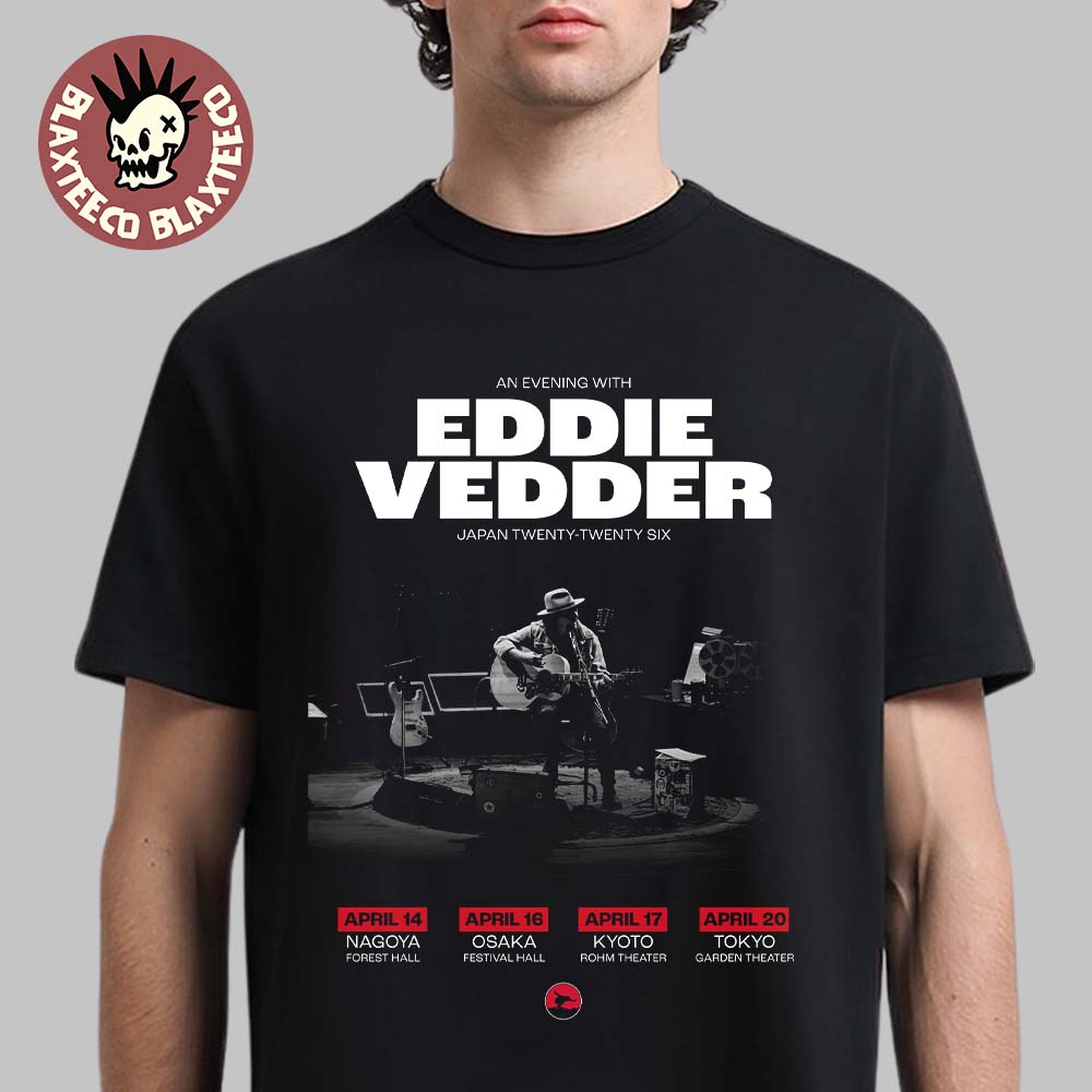 An Evening With Eddie Vedder Japan 2026 Solo Tour On April T-Shirt An Evening With Eddie Vedder Japan 2026 Solo Tour On April T-Shirt