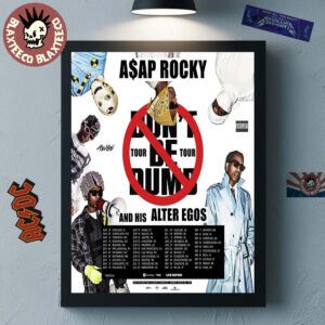 Asap Rocky Don’t Be Dumb Tour 2026 North America UK And Europe Schedule Dates Home Decor Poster Canvas