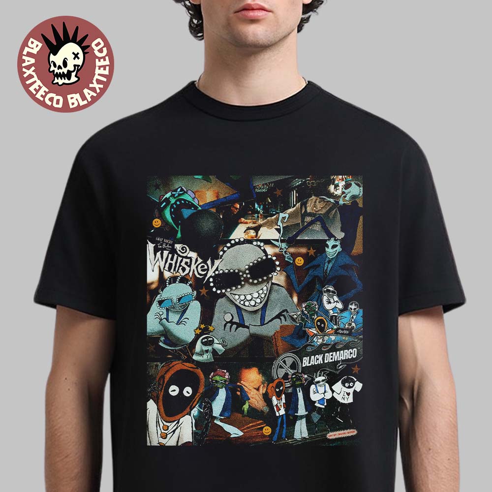 Asap Rocky Don't Be Dumb Whiskey Black Demarco T-Shirt Asap Rocky Don't Be Dumb Whiskey Black Demarco T-Shirt