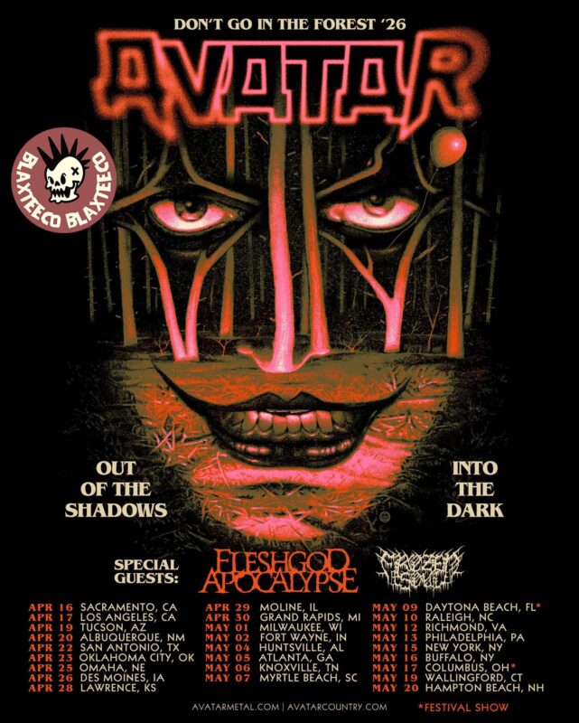 Avatar Don't Go In The Forest 2026 North America Tour City Dates Out Of The Shadows Into The Dark
