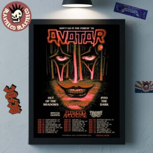 Avatar Don’t Go In The Forest 2026 North America Tour City Dates Out Of The Shadows Into The Dark Home Decor Poster Canvas