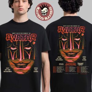 Avatar Don’t Go In The Forest 2026 North America Tour City Dates Out Of The Shadows Into The Dark Two Sided T-Shirt