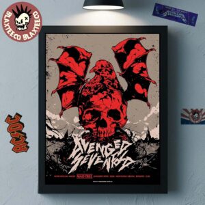 Avenged Sevenfold Bogota Colombia 2026 Venue Poster At Movistar Arena On January 20 2026 Home Decor Poster Canvas