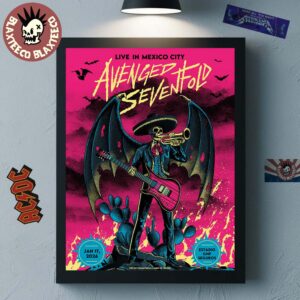 Avenged Sevenfold CDMX Live In Mexico City 2026 Event Poster At Estadio GNP Seguros On January 17 2026 Home Decor Poster Canvas