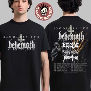 Behemoth The Godless IV 2026 Tour North America City Dates Two Sided T-Shirt