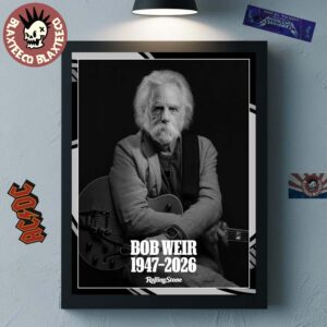 Bob Weir Rest In Peace Rolling Stone Magazine Tribute Thank You For The Memories 1947-2026 Poster Canvas