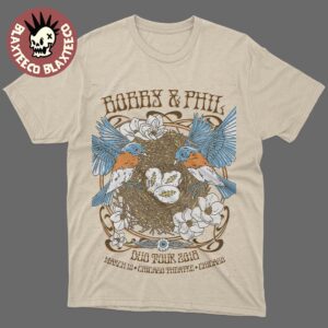 Bob Weir x Phil Lesh Bobby And Phil Duo Tour 2018 Night 1 Gig Poster For Show In Chicago At Chicago Theatre On March 10 2018 T-Shirt
