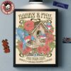 Bob Weir x Phil Lesh Bobby And Phil Duo Tour 2018 Night 1 Gig Poster For Show In Chicago At Chicago Theatre On March 10 2018 Poster Canvas