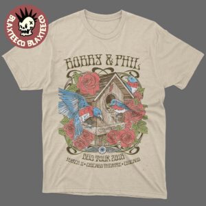 Bob Weir x Phil Lesh Bobby And Phil Duo Tour 2018 Night 2 Gig Poster For Show In Chicago At Chicago Theatre On March 11 2018 T-Shirt
